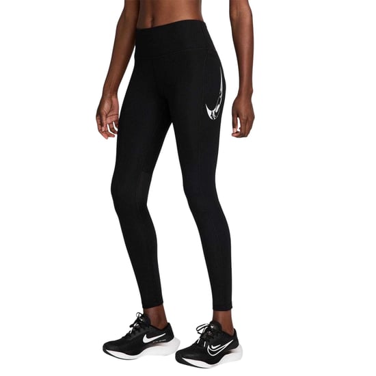 Nike Fast Dri-FIT-legging voor dames (Zwart, Wit) - Image 2