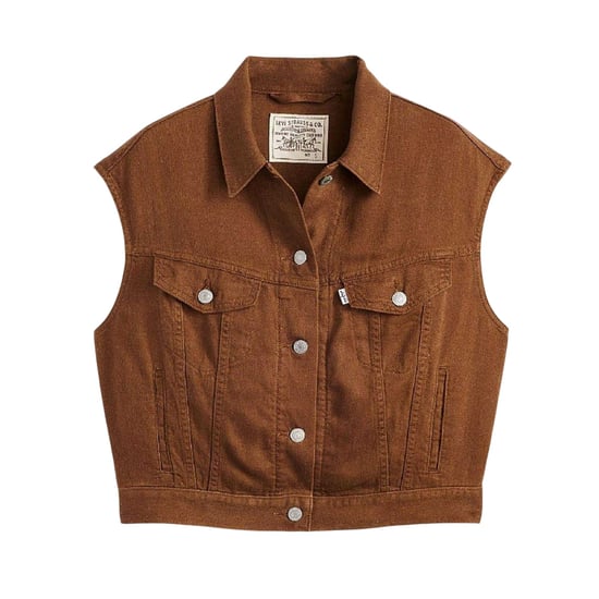 Levis Damesvest van gekrompen denim uit de jaren ’90 (Bruin) - Image 2