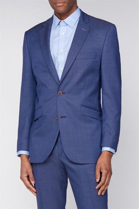 Long Sleeve Regular Suit Jacket in Blue - Image 1