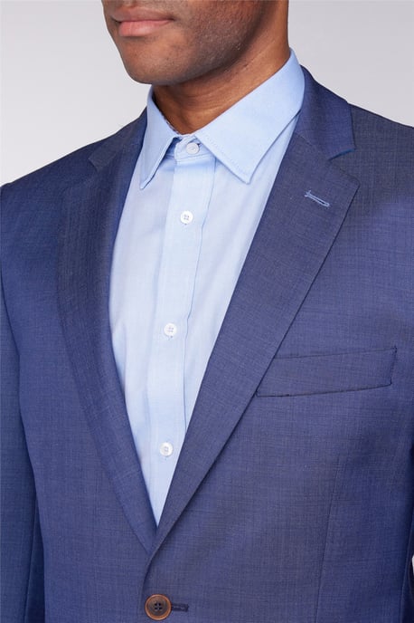 Long Sleeve Regular Suit Jacket in Blue - Image 3