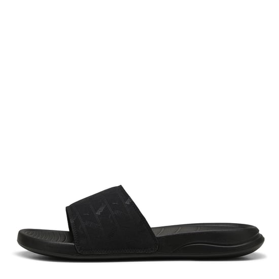 Men's Puma Popcat 20 Embedded Pool Sliders in Puma Black-Pu - Image 3