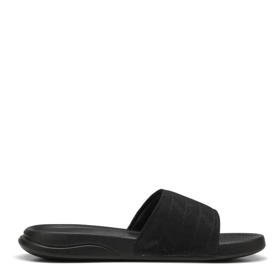 Men's Puma Popcat 20 Embedded Pool Sliders in Puma Black-Pu - Image 4