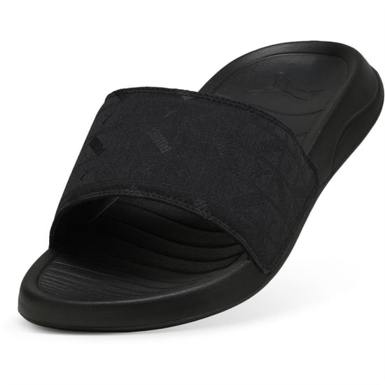 Men's Puma Popcat 20 Embedded Pool Sliders in Puma Black-Pu - Image 6