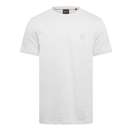 Men's Boss Orange Tales T-Shirt With Logo Patch Premium Cotton in Silver - Image 1