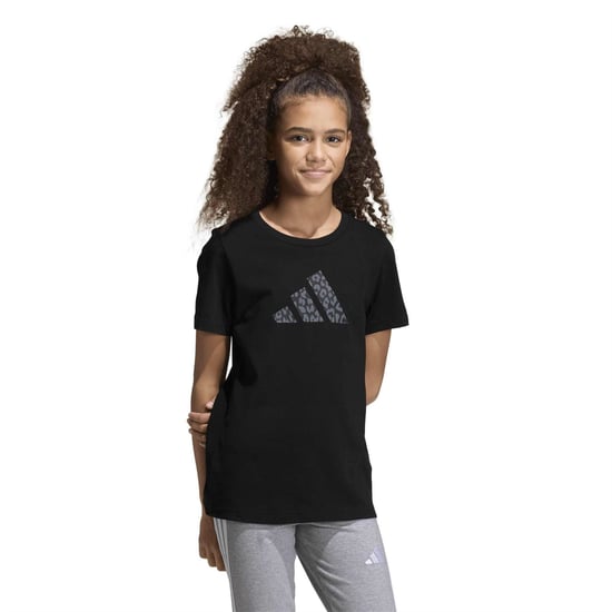 Girls adidas Jog Pant Animal T in Black - Image 2