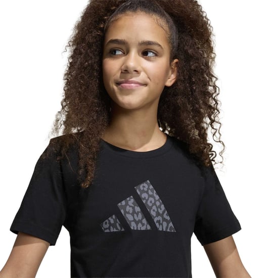 Girls adidas Jog Pant Animal T in Black - Image 4
