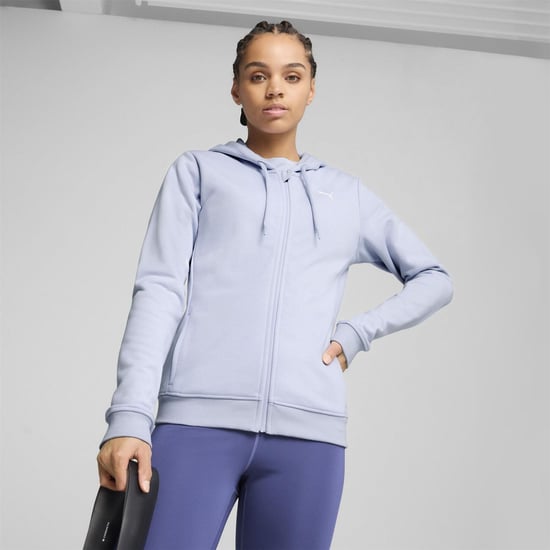 Women's Puma Essential Full Zip Tech Fleece Hoodie in Cool Weather - Image 3