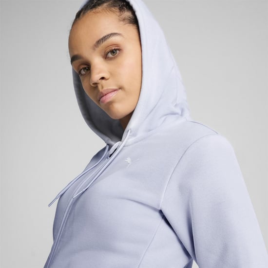 Women's Puma Essential Full Zip Tech Fleece Hoodie in Cool Weather - Image 5