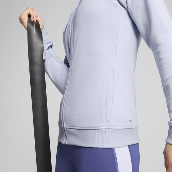 Women's Puma Essential Full Zip Tech Fleece Hoodie in Cool Weather - Image 6