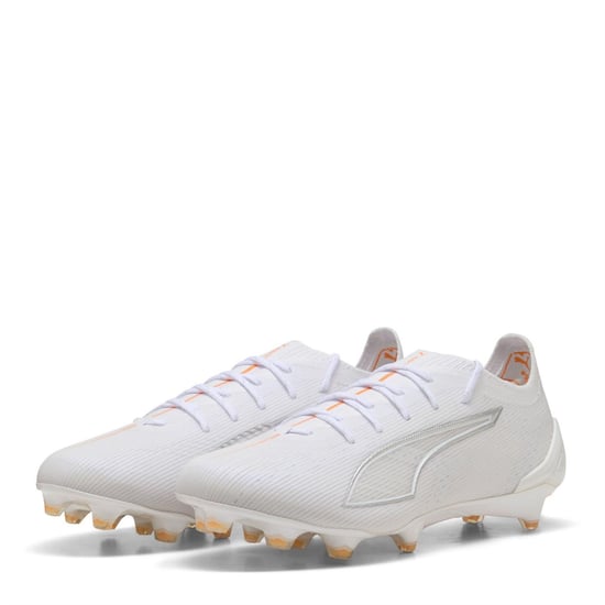 Men's Puma 5 Ultimate Adults Firm Ground Football Boots in White - Image 1