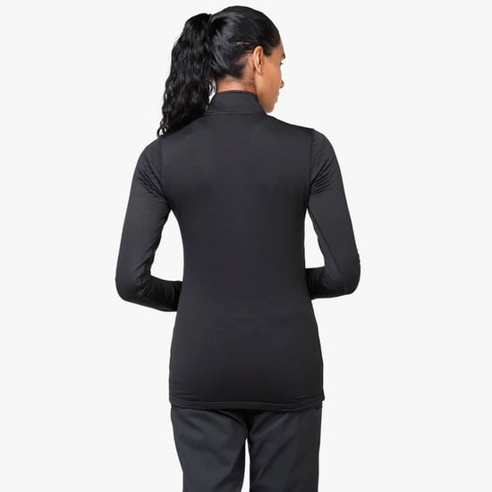 Damer Fleece Halvdraget Topp med Tummloopar Vinter Vandring Kläder - Image 5
