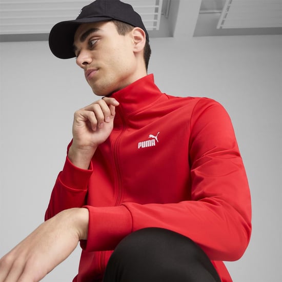 Men's Puma Ess Poly Suit Cl Tracksuit in Red - Image 5