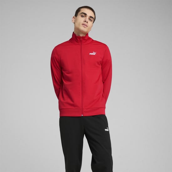 Men's Puma Ess Poly Suit Cl Tracksuit in Red - Image 6