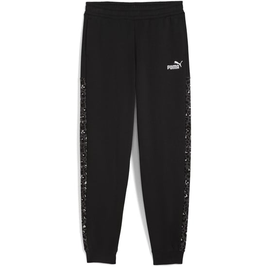 Boys Puma Kids Graphic Animal High Waist Fleece Jogger in Puma Black - Image 1