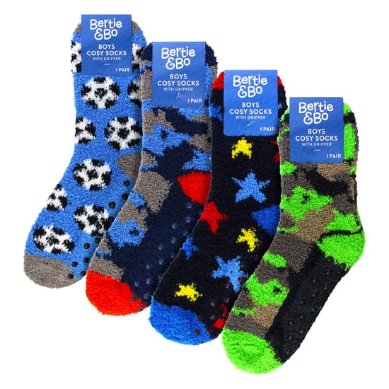 4-Pack Jongens Slippersokken Warm Gezellig Antislip Zachte Comfortabele Sokken - Image 2
