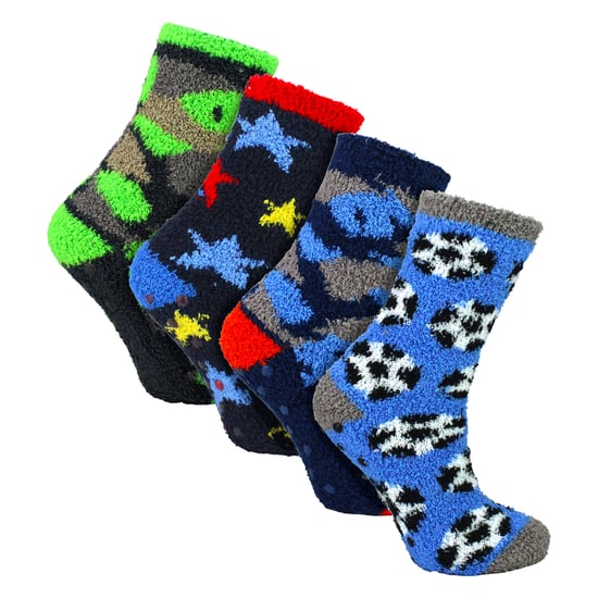 4-Pack Jongens Slippersokken Warm Gezellig Antislip Zachte Comfortabele Sokken - Image 4