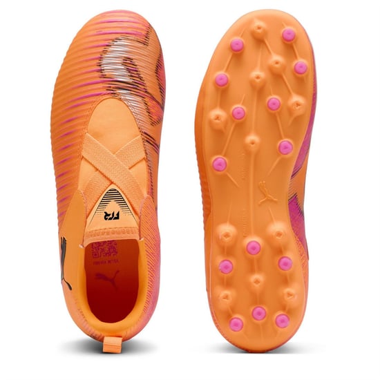 Boys Puma Kids Future 8 Match Firm Ground Football Boots in Ht Fr-Blk-Rvsh - Image 3