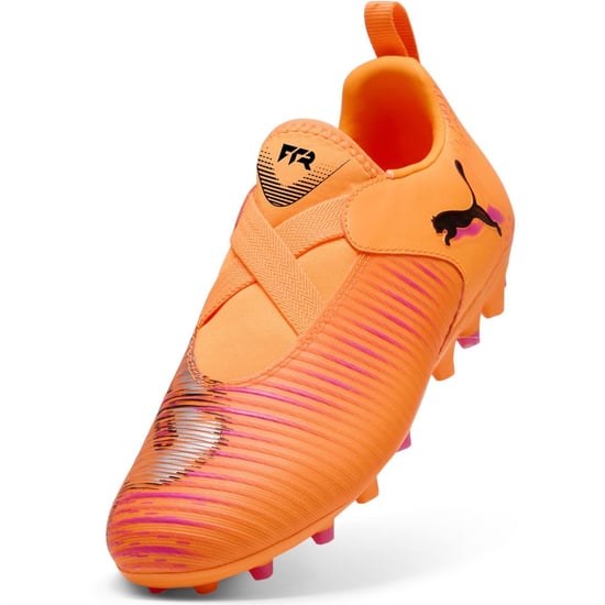 Boys Puma Kids Future 8 Match Firm Ground Football Boots in Ht Fr-Blk-Rvsh - Image 6