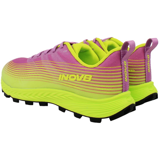 Inov-8 Trailfly Speed Womens Purple/Green Running Shoes (Wide Fit) - Image 3