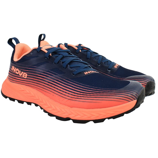 Inov-8 Trailfly Speed Womens Navy/Coral Running Shoes (Wide Fit) - Image 2