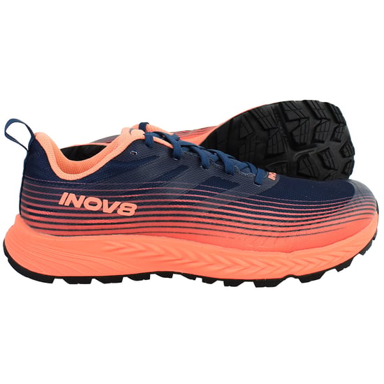 Inov-8 Trailfly Speed Womens Navy/Coral Running Shoes (Wide Fit) - Image 4