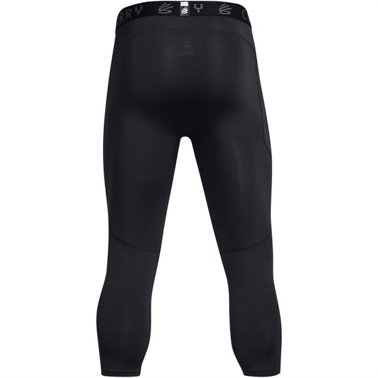 Men's Under Armour Curry Solid Compression Fit Shapewear Leggings in Black - Image 2