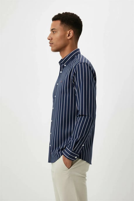 Striped Cotton Shirt - Image 3