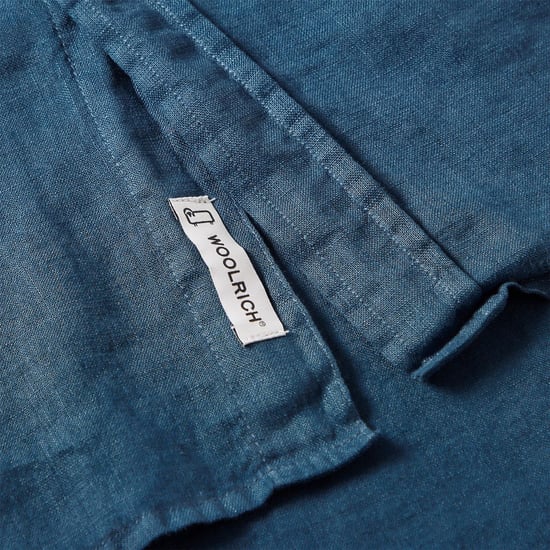 Men's Woolrich Wool Linen Shirt in Aviation - Image 3