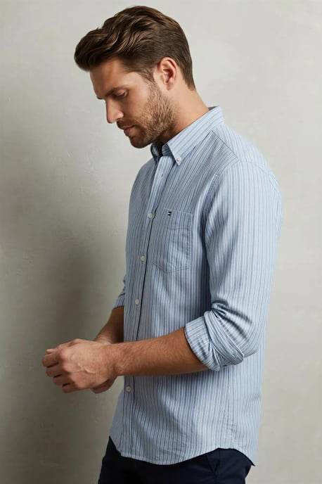 Striped Cotton Shirt - Image 3