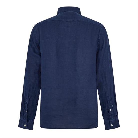 Men's Woolrich Wool Linen Shirt in Dream Blue - Image 2