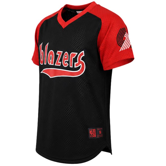 Mitchell & Ness NBA Portland Trail Blazers Final Seconds Mesh Mens Black T-Shirt - Image 2