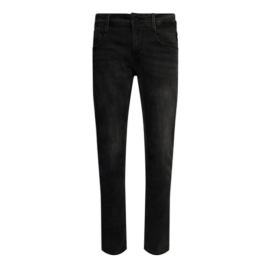 Men's Replay Anbass Slim Jeans in Black Delavè - Image 1