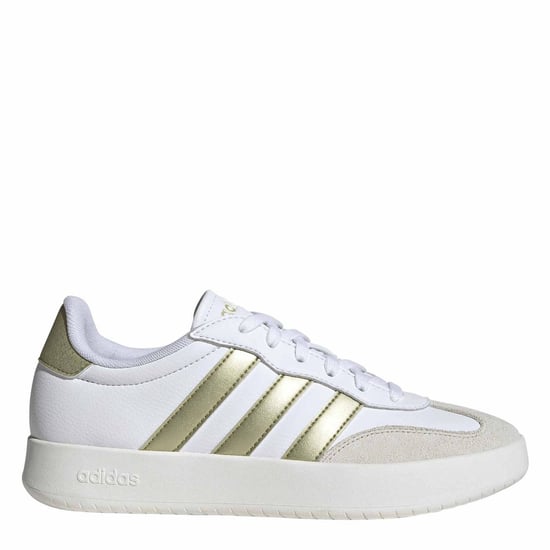 Men's adidas Men's Barreda Low-Top Trainers in Ftwr White/Gold - Image 1