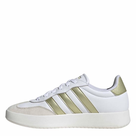 Men's adidas Men's Barreda Low-Top Trainers in Ftwr White/Gold - Image 2