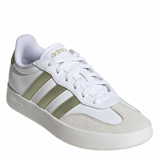 Men's adidas Men's Barreda Low-Top Trainers in Ftwr White/Gold - Image 3