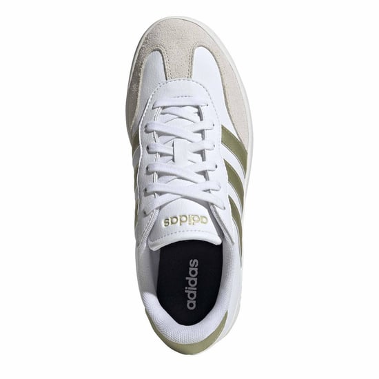 Men's adidas Men's Barreda Low-Top Trainers in Ftwr White/Gold - Image 5