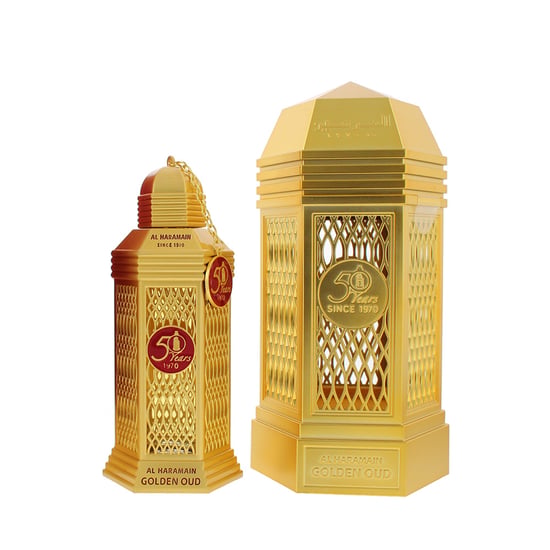 Al Haramain 50 Years Golden Oud Eau de Parfum 100ml Spray Unisex - Image 2
