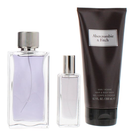 Abercrombie & Fitch First Instinct EDT 100ml, 15ml + Shower Gel 200ml Gift Set for Him - Image 2