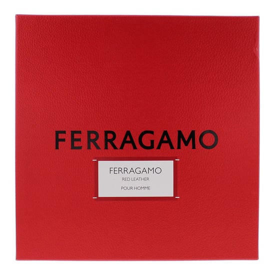 Salvatore Ferragamo Red Leather EDP 100ml, 10ml + Shower Gel 100ml Gift Set for Him - Image 3