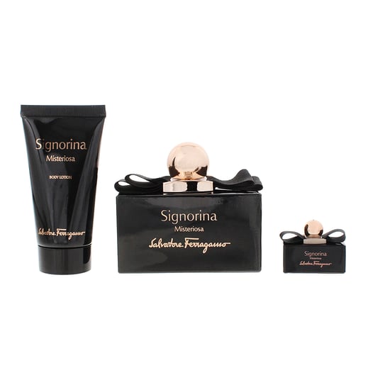 Salvatore Ferragamo Signorina Misteriosa EDP 100ml, 5ml Mini + Body Lotion 50ml Gift Set for Her - Image 2