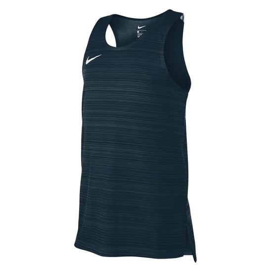 Boys Nike Scoop Neck Sleeveless Muscle Tank Singlet in Obsidian - Image 1