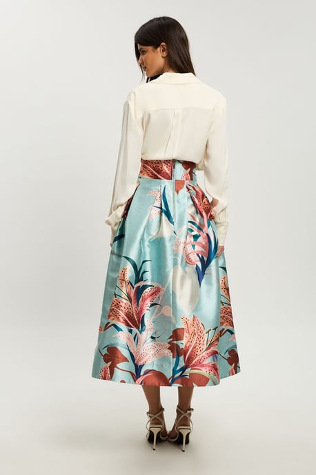 Petite Lilly Twill Woven Prom Skirt - Image 3