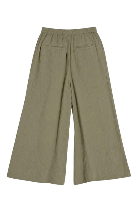 Per Una Khaki Crinkle Texture Wide Leg Culottes - Image 3