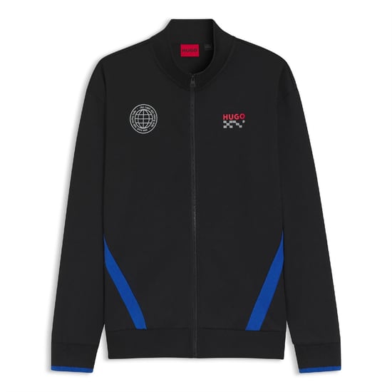 Men's Hugo Vcarb Zip_01 rb Jacket in Black - Image 1