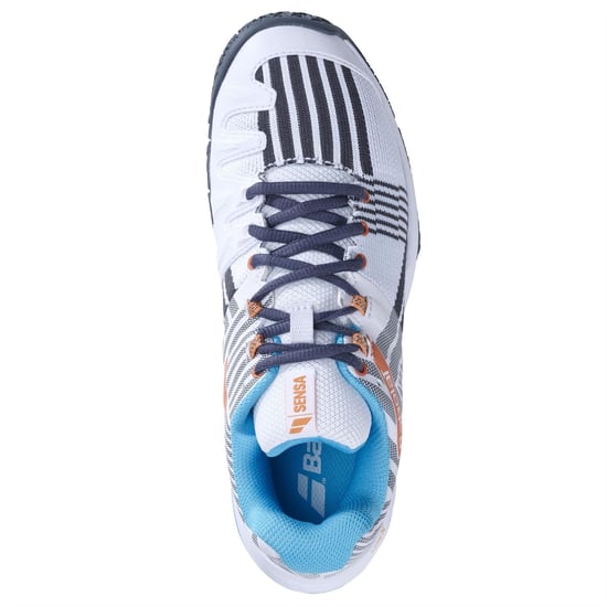 Women's Babolat Sensa Padel Trainers in White/Sunset - Image 4