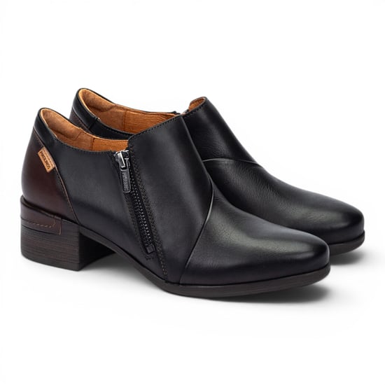 Pikolinos dames zwarte leren schoenen met lage hak - Malaga - Image 3