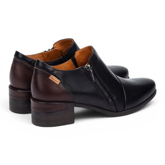 Pikolinos dames zwarte leren schoenen met lage hak - Malaga - Image 4