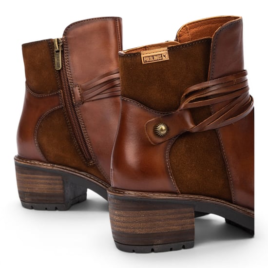 Pikolinos Women’s Brown Leather Zipped Heel Ankle Boots - San Sebastia - Image 5