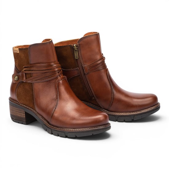 Pikolinos Women’s Brown Leather Zipped Heel Ankle Boots - San Sebastia - Image 6