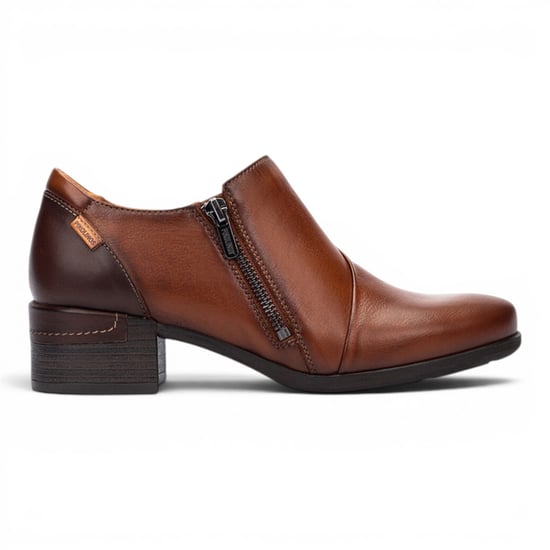 Pikolinos bruine leren schoenen met lage hak voor vrouwen - Malaga - Image 1